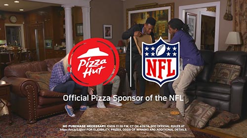 Pizza Hut NFL Draft Doorbell Dance Online Commercial with Pittsburgh Steelers JuJu Smith-Schuster